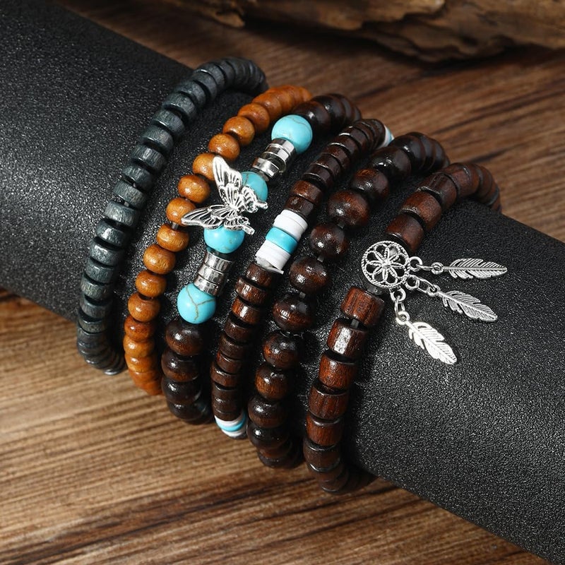 JAVMOO Gothic Bracelet Adjustable Punk Braided Leather Multilayer Grunge Set Bracelets Emo Metal Cuff Wrap Bangles Meaningful Gift - Image 3
